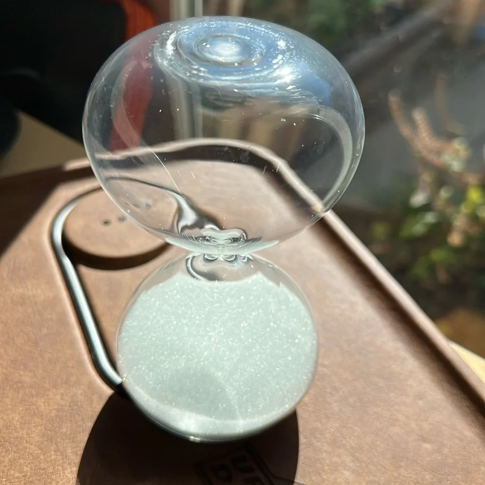 Nice glass 30min hourglass timer white - Picture 1 of 5